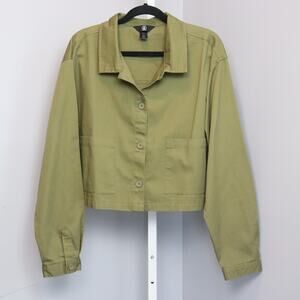 Volcom Olive Green Cropped Jacket Size L